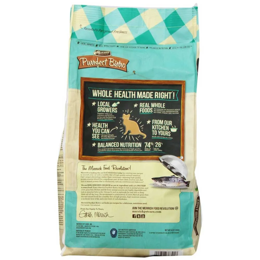 Merrick Purrfect Bistro Grain Free Healthy Adult Salmon Dry Cat Food