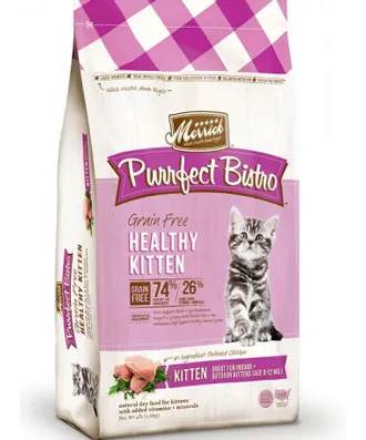 Merrick Purrfect Bistro Grain Free Healthy Kitten Dry Cat Food 4lb