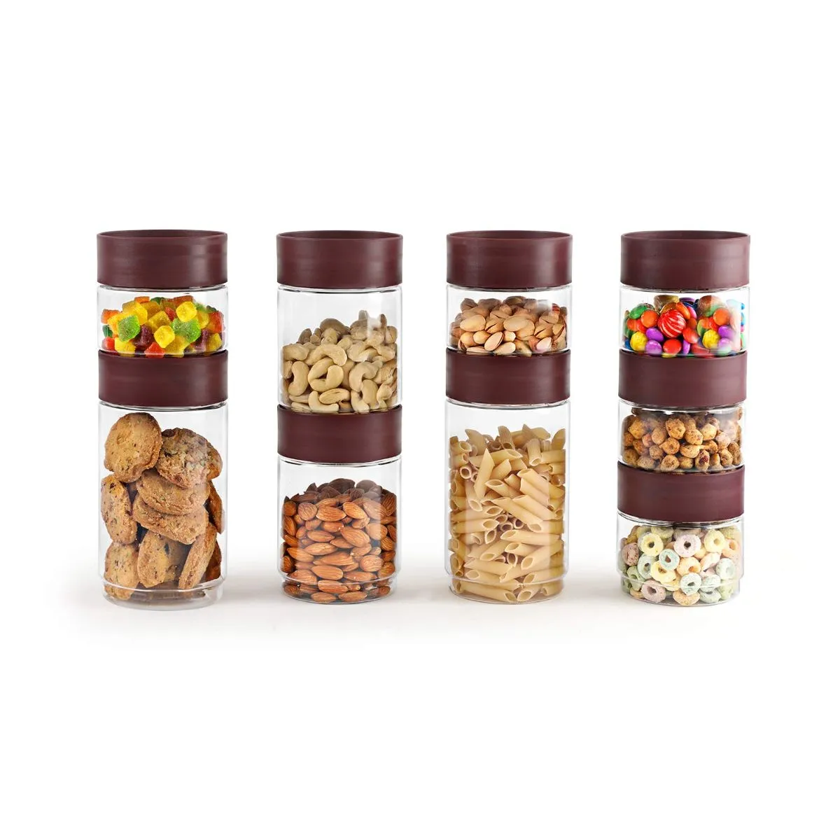 Modustack PET Container, Set of 9, Assorted Size