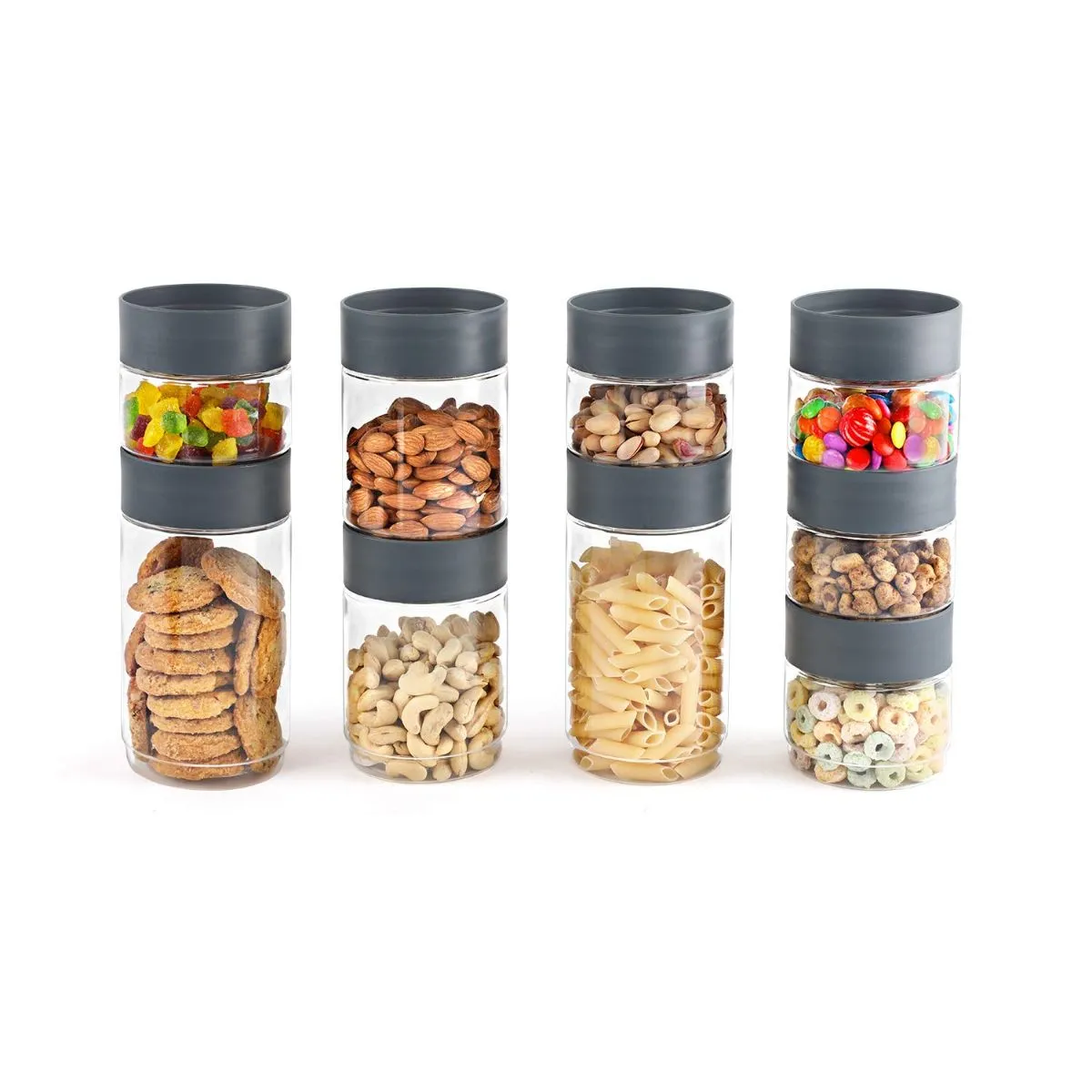 Modustack PET Container, Set of 9, Assorted Size