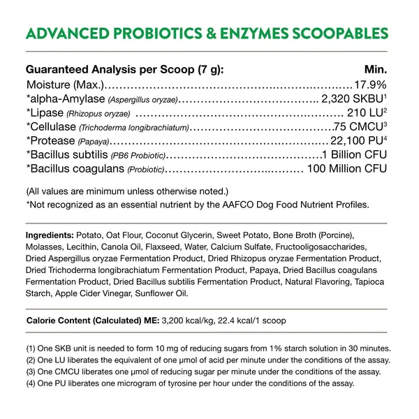 NaturVet Advanced Probiotics & Enzymes Scoopables for Dogs 11oz