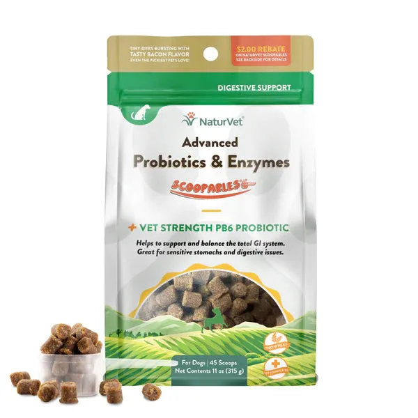 NaturVet Advanced Probiotics & Enzymes Scoopables for Dogs 11oz