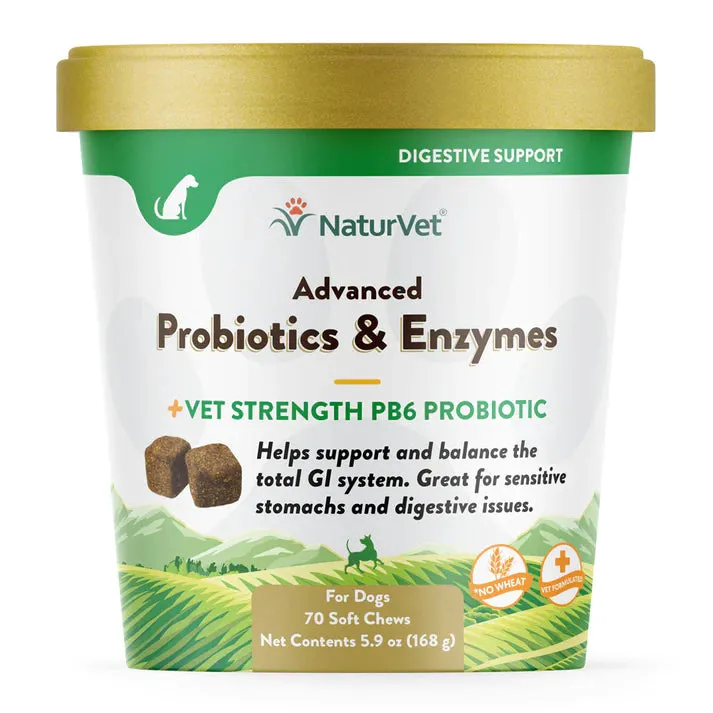 NaturVet Advanced Probiotics & Enzymes Soft Chew