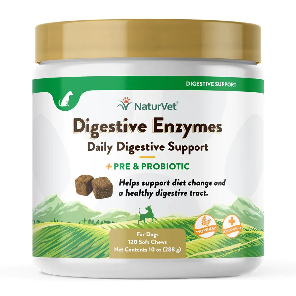 Naturvet Digestive Enzymes plus Pre & Probiotic for Dogs (soft chews)