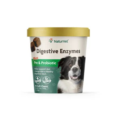 NaturVet Digestive Enzymes Plus Pre and Probiotic Soft Chews