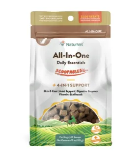 NaturVet Scoopables (Tiny Bites With Bacon Flavour) All-In-One Daily Essentials 4-in-1 Support Dog Supplement