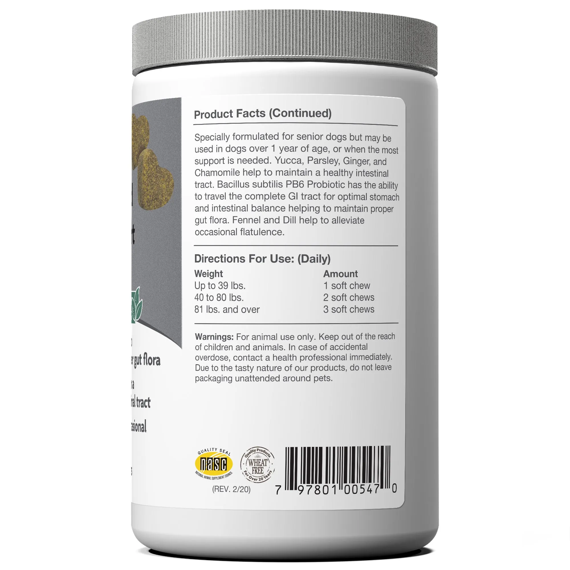 NaturVet Senior Advanced Intestinal Support