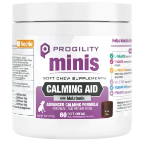 Nootie Mini Progility Calming Aid Soft Chew Supplement For Small and Medium Dogs (60 Count)