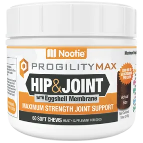 Nootie Progility Max Hip & Joint Soft Chew Supplement for Dogs (60 Soft Chews)