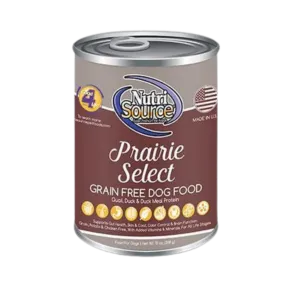 NutriSource Grain-Free Prairie Select Formula Canned Dog Food 13-oz