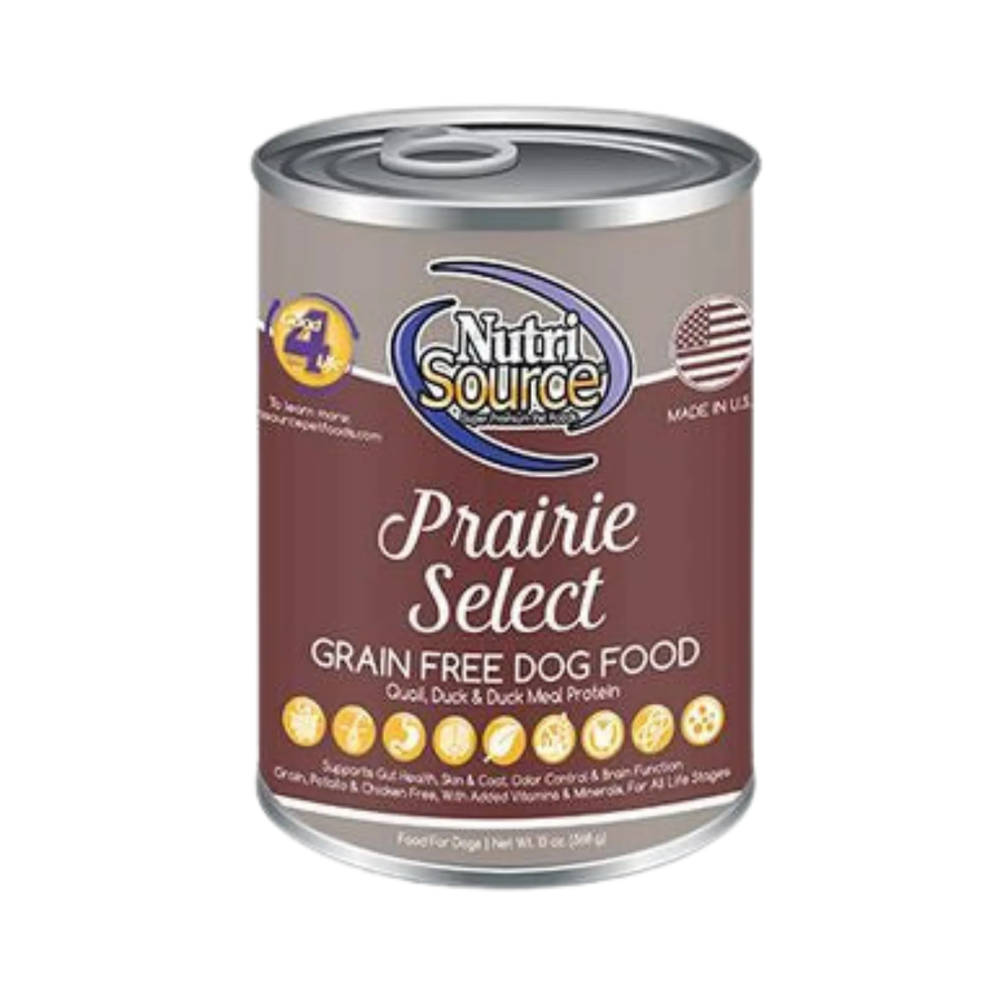 NutriSource Grain-Free Prairie Select Formula Canned Dog Food 13-oz