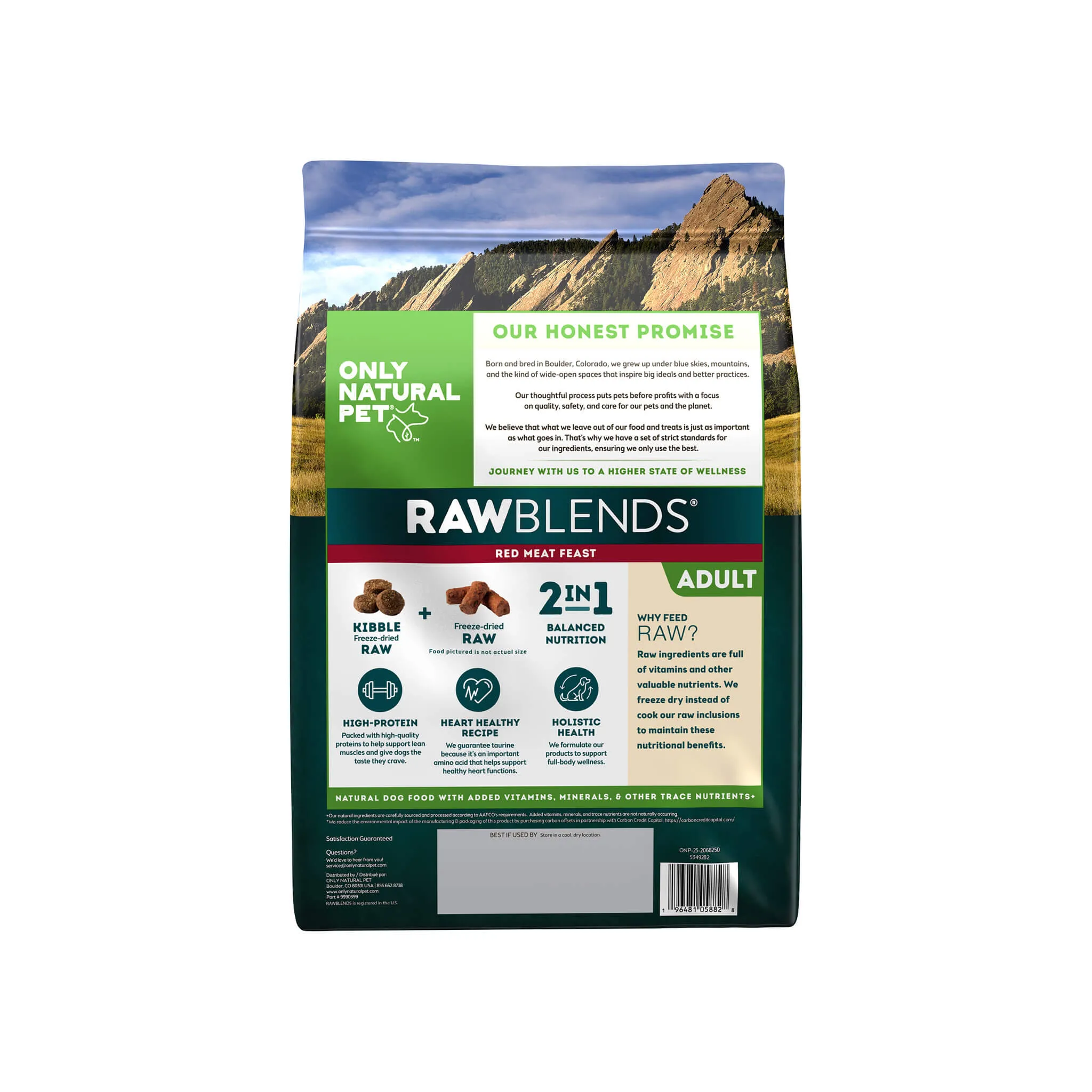 Only Natural Pet Raw Blends Red Meat Feast Raw Grain Free Dog Food