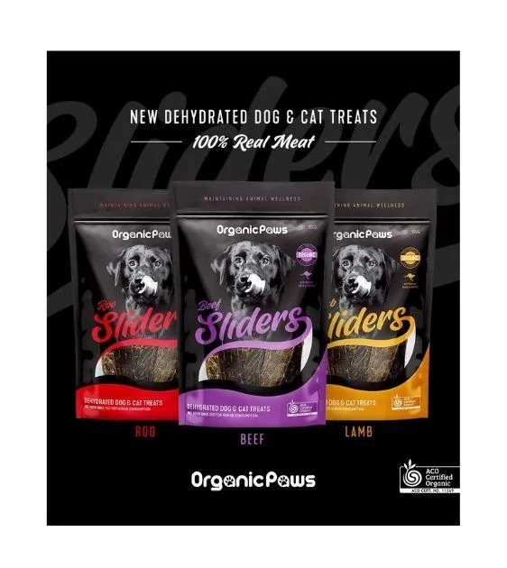 Organic Paws Dehydrated Dogs & Cats Treats (Beef Sliders)