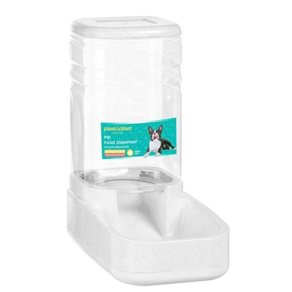 Paws & Claws 1 x Pet Food Dispenser 3.8L - 29x16x32cm - 2 Assorted Colours