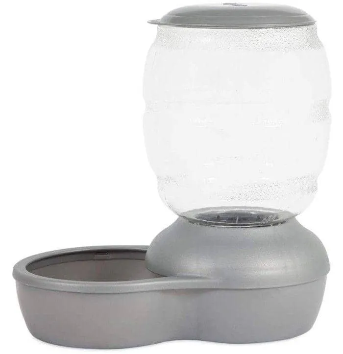 Petmate Replendish Pet Feeder with Microban Pearl Silver Gray - 5 lbs