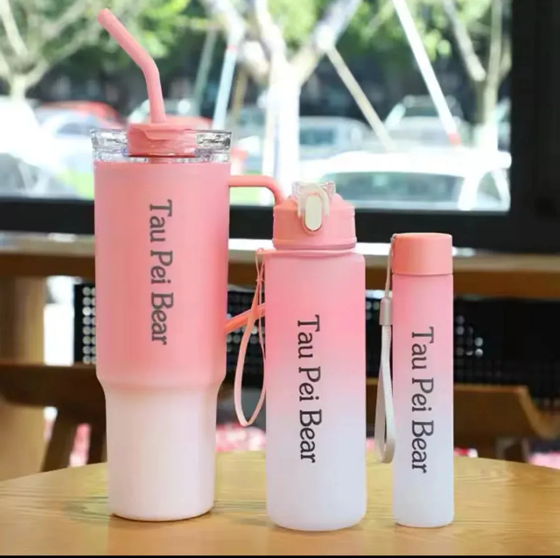 Portable Sports Water Bottle 3Pcs Set