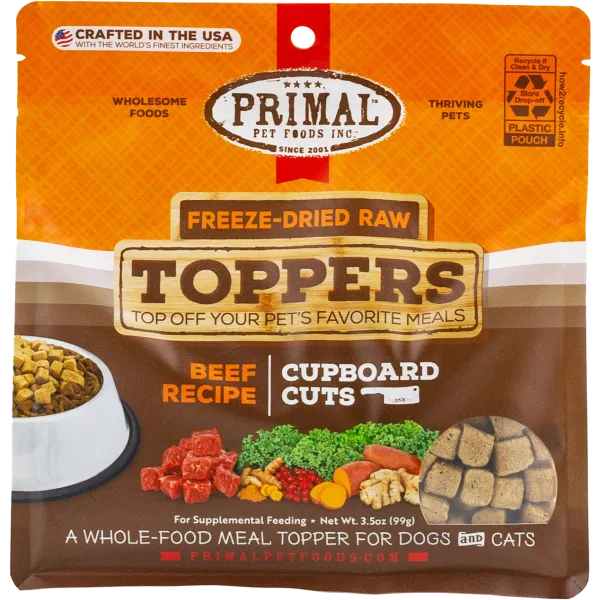 Primal Freeze Dried Raw Topper Cupboard Cuts Beef