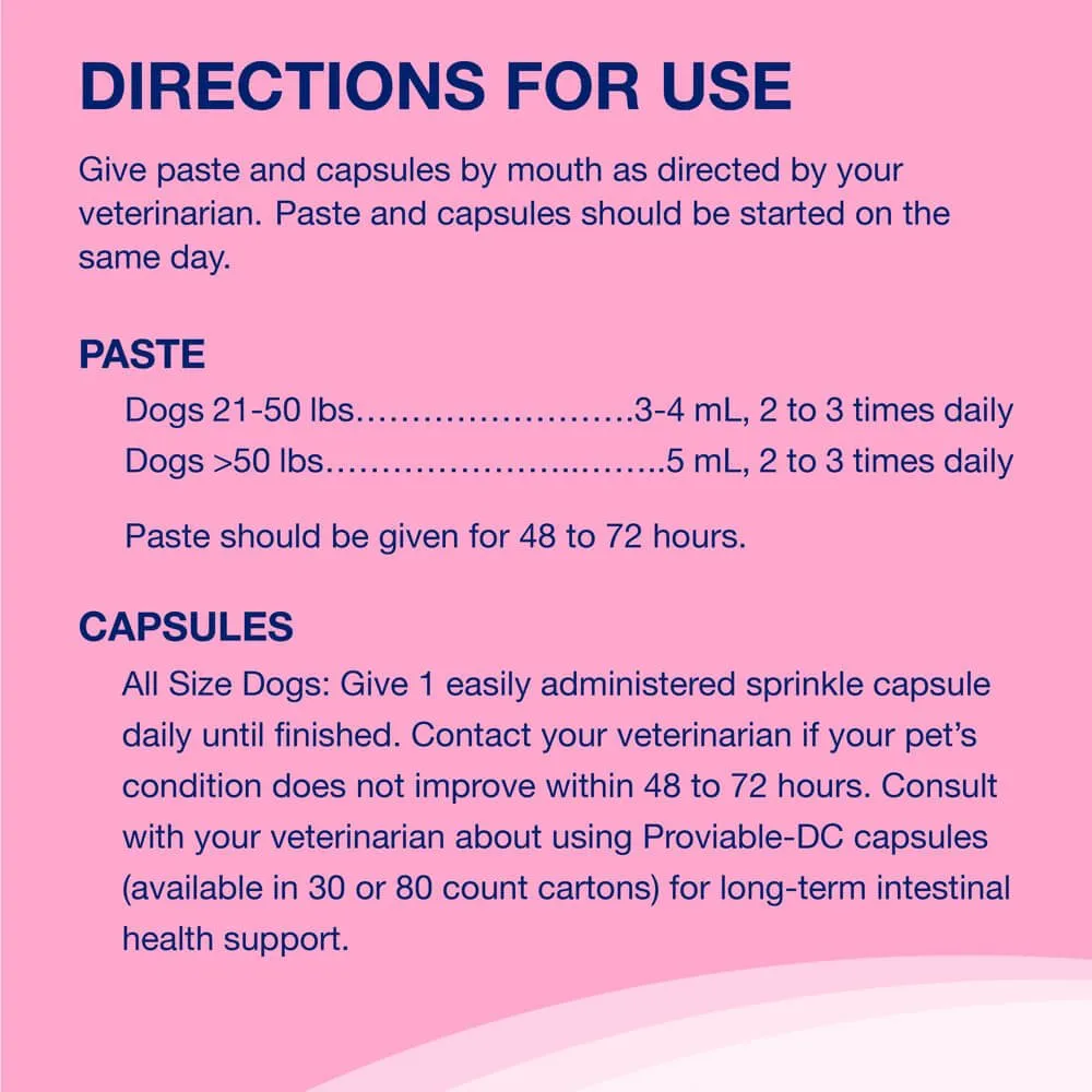 Proviable-KP/DC Kit for Medium and Large Dogs, 30 mL Paste/10 Capsules