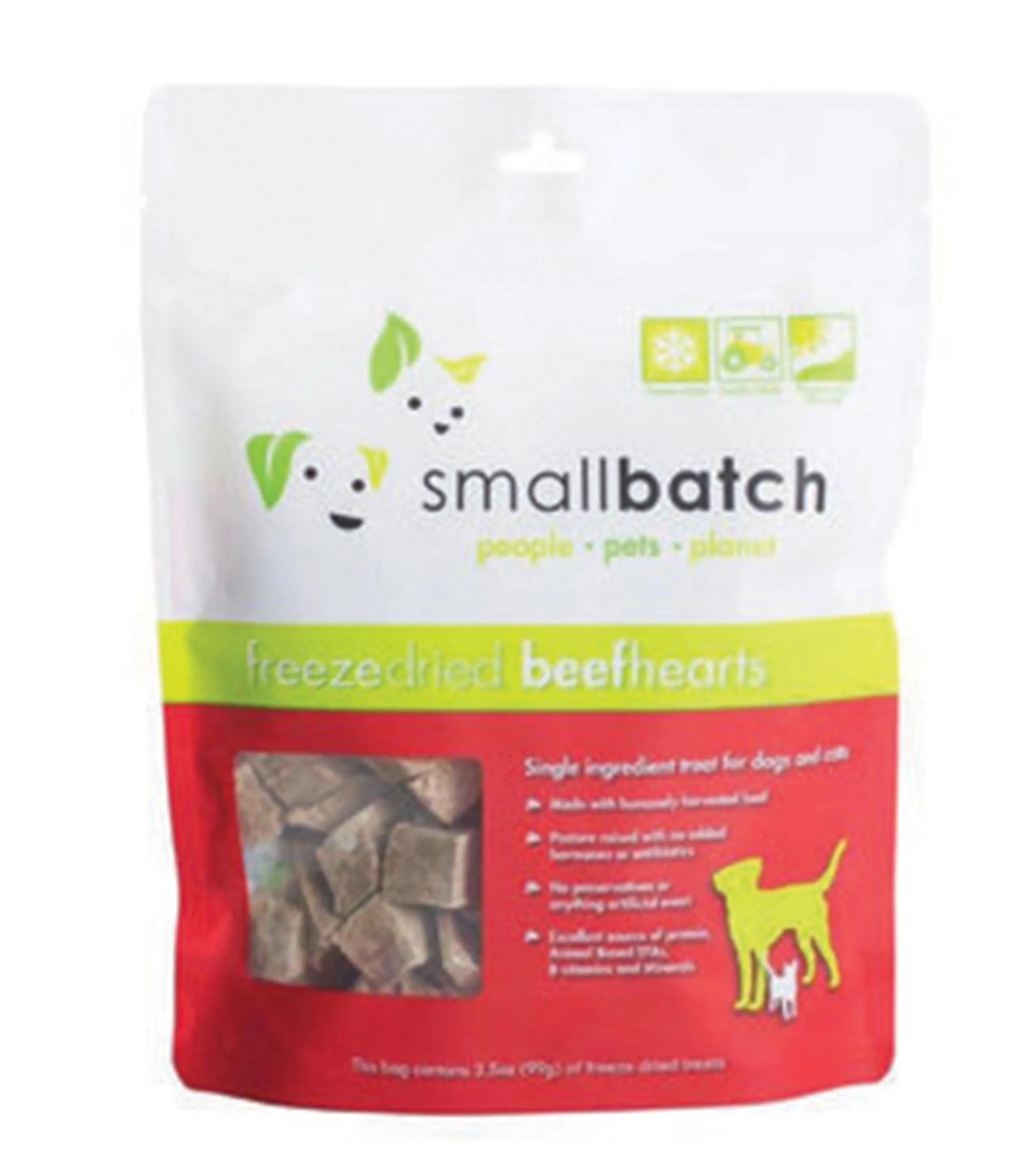 Small Batch Freeze Dried Beef Hearts Cat & Dog Treats