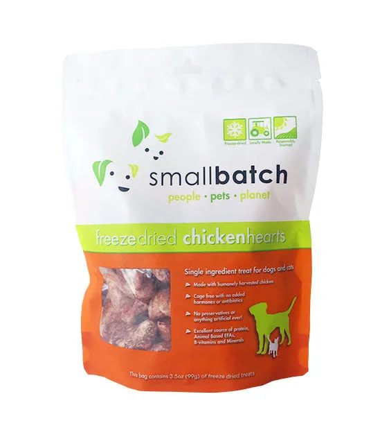 Small Batch Freeze Dried Chicken Hearts Cat & Dog Treats