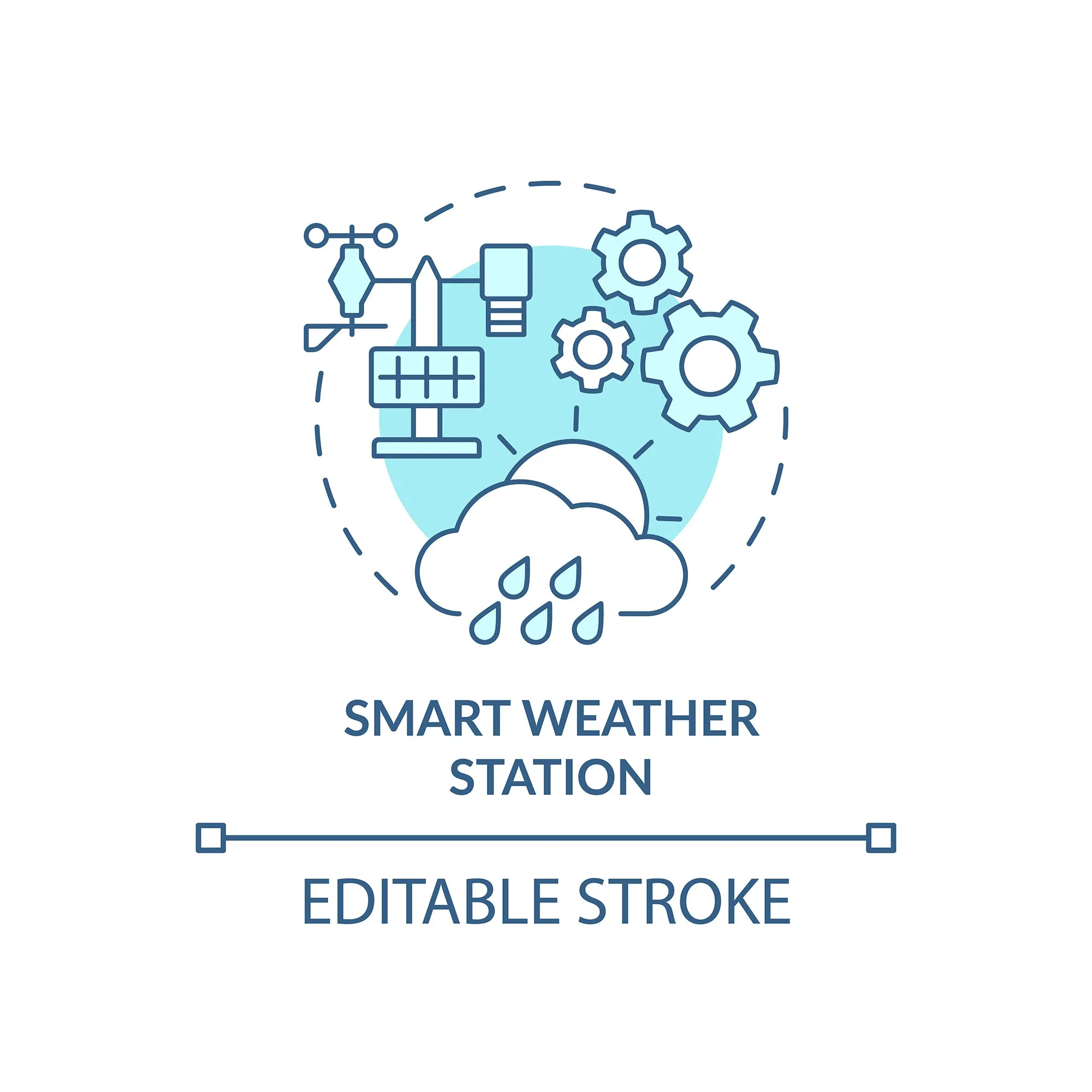 Smart technologies concept icons set