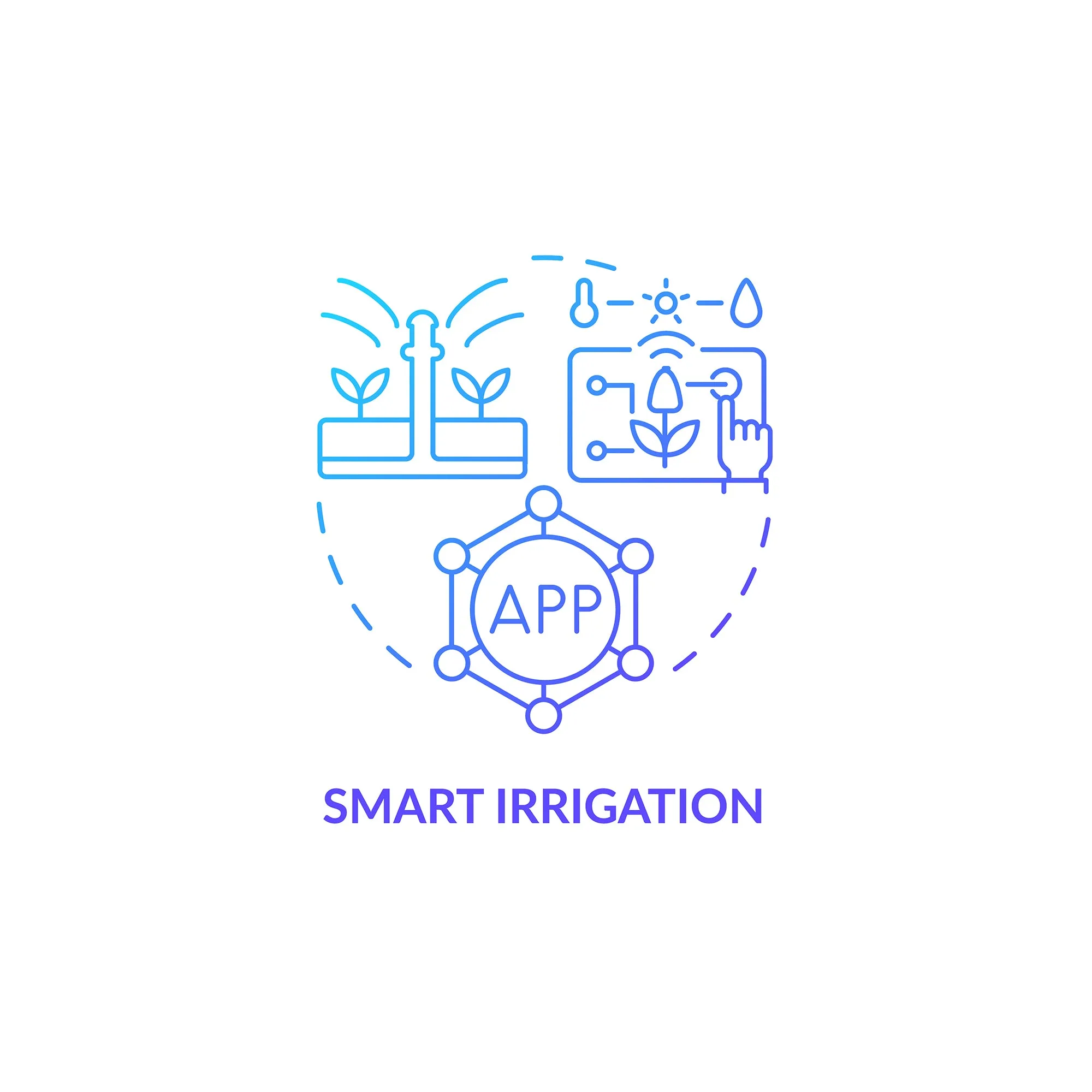 Smart technologies concept icons set