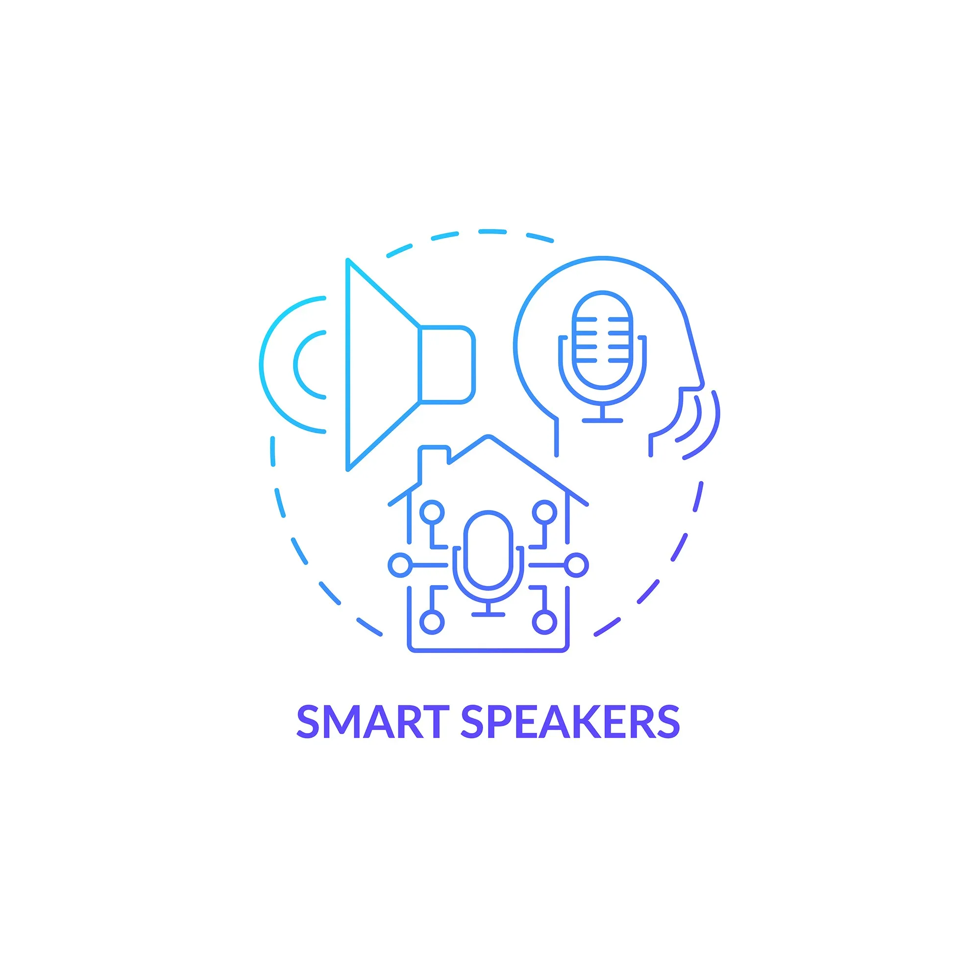 Smart technologies concept icons set