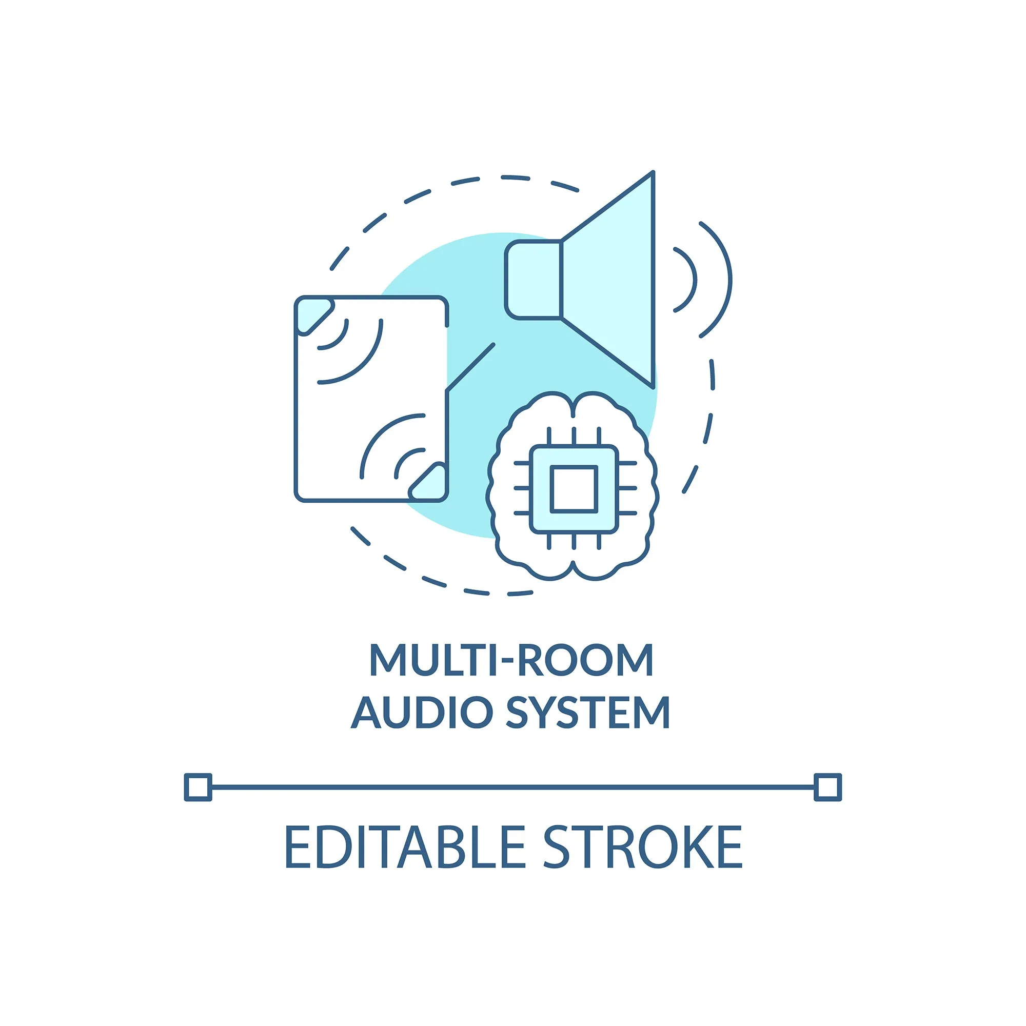 Smart technologies concept icons set