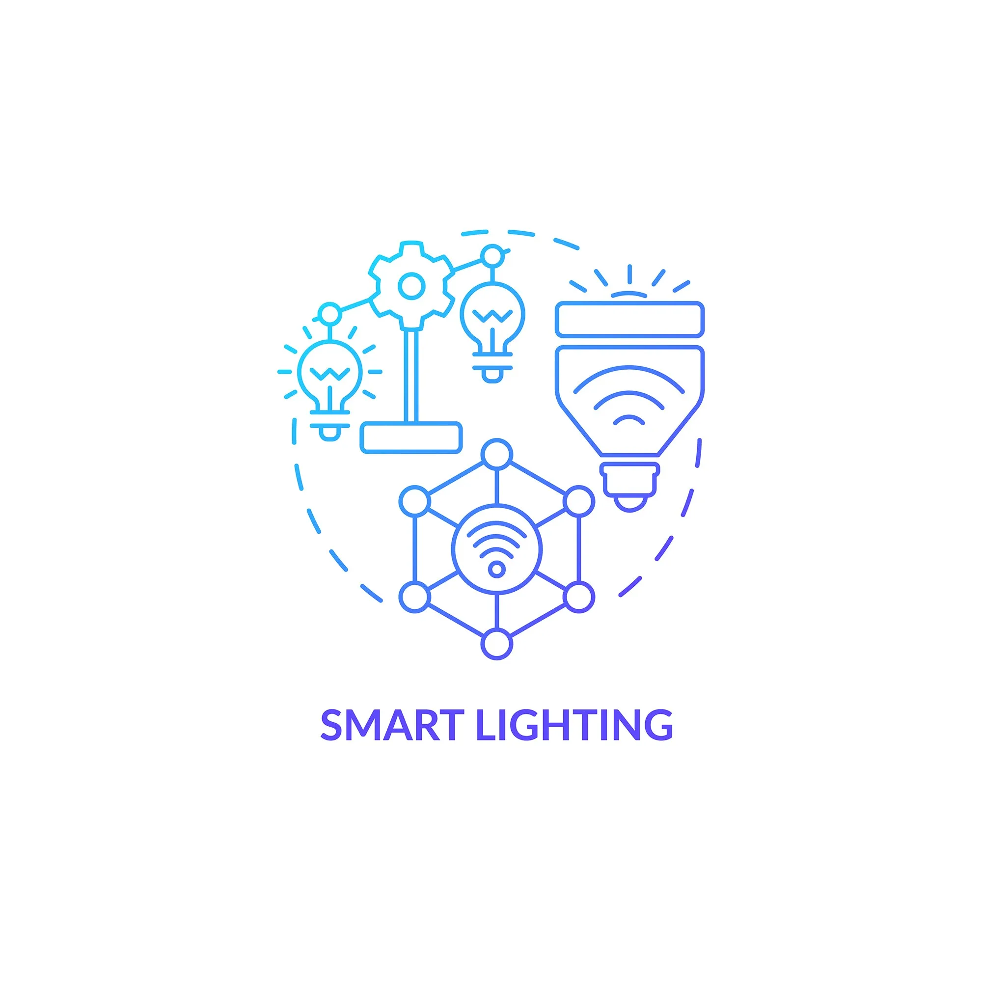 Smart technologies concept icons set