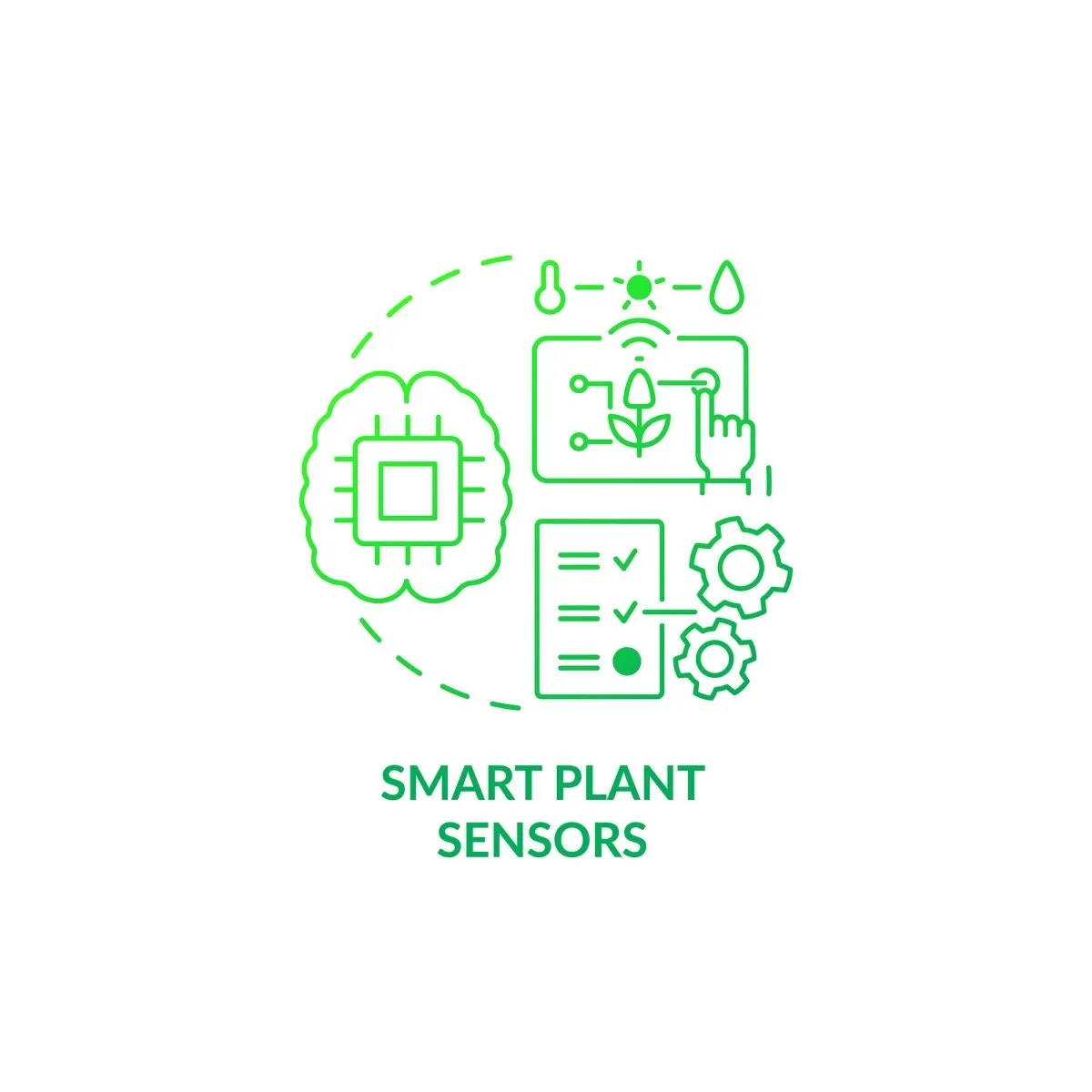 Smart technologies concept icons set