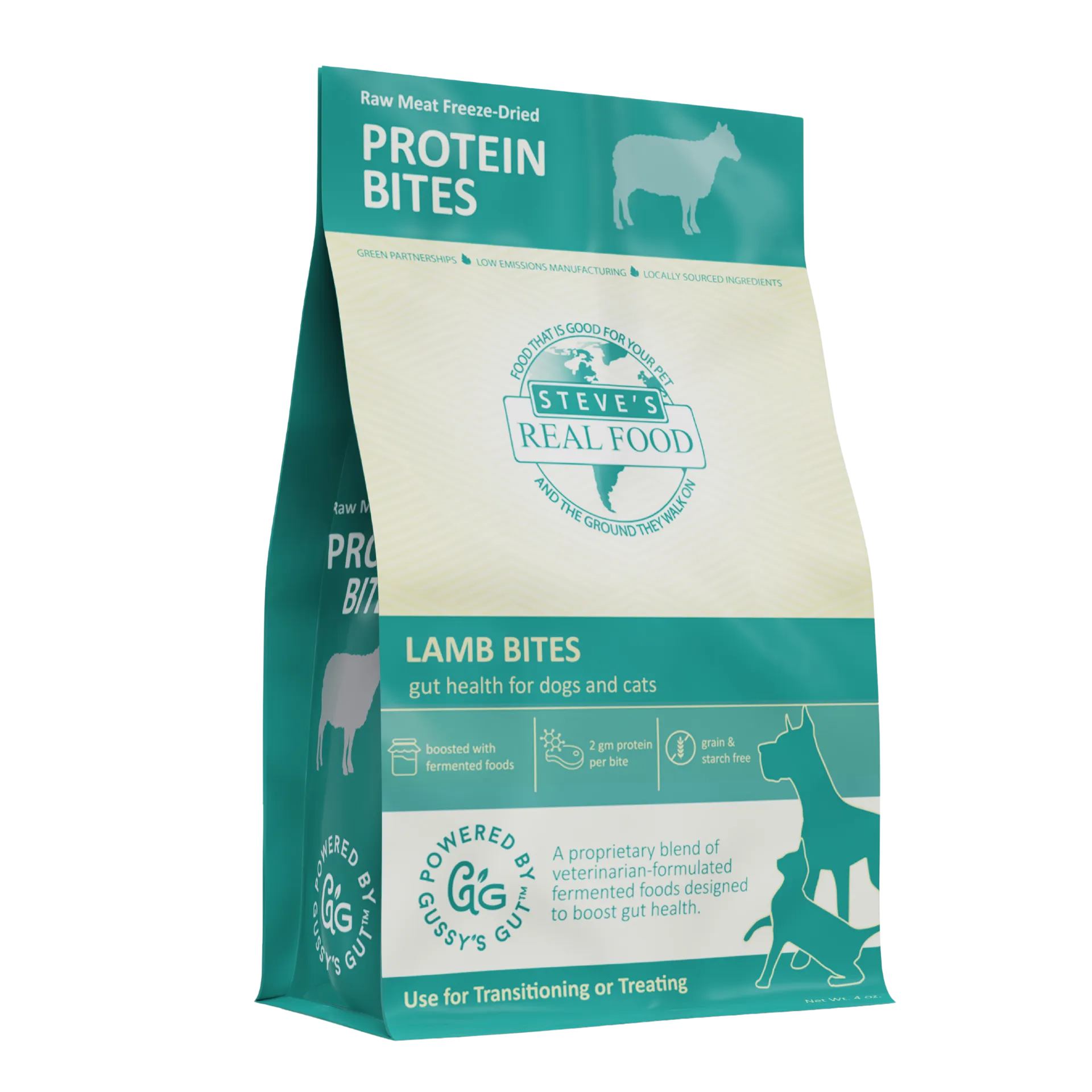 Steve's Lamb Protein Bites – Freeze-Dried Gut Health Treats for Dogs and Cats (4 oz)