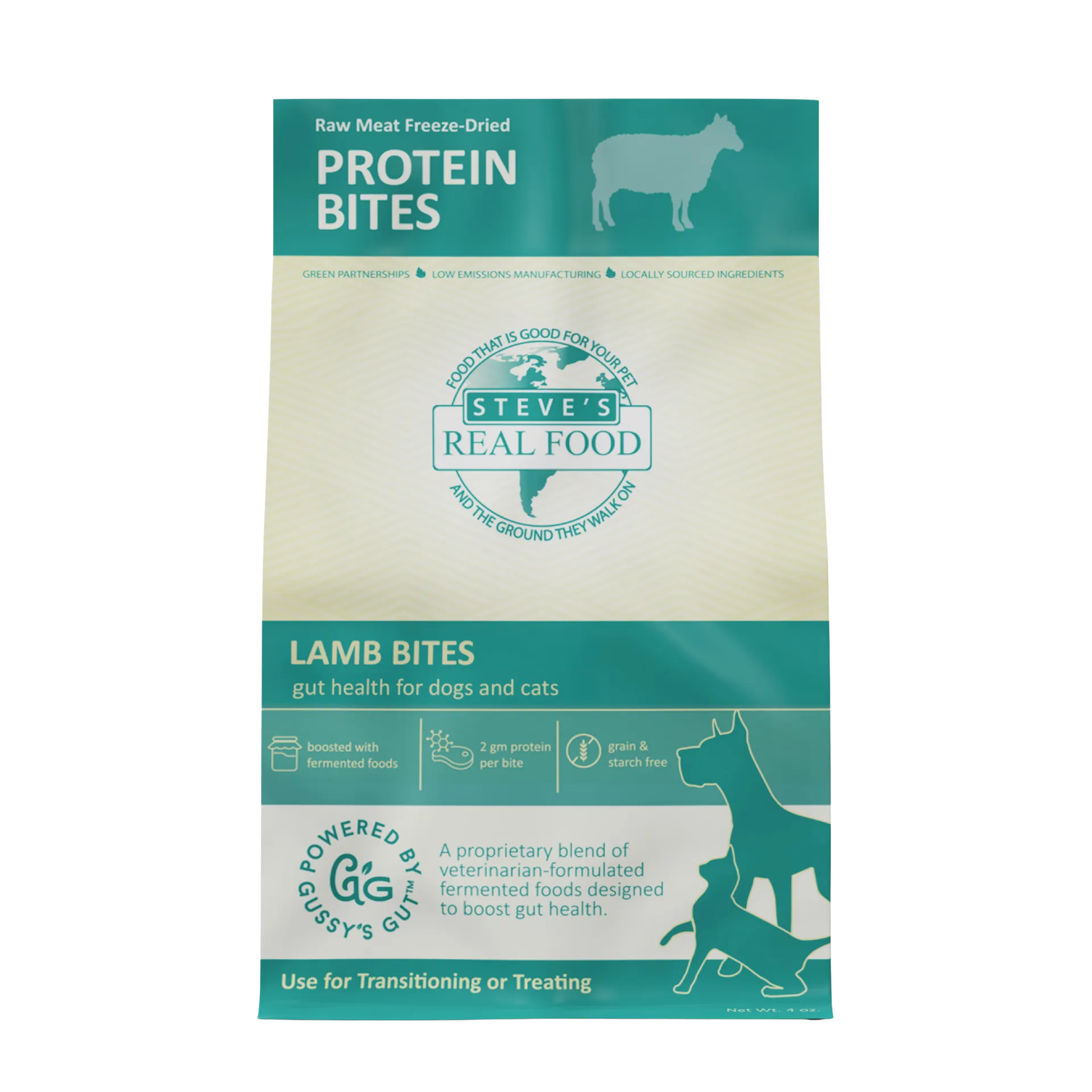 Steve's Lamb Protein Bites – Freeze-Dried Gut Health Treats for Dogs and Cats (4 oz)