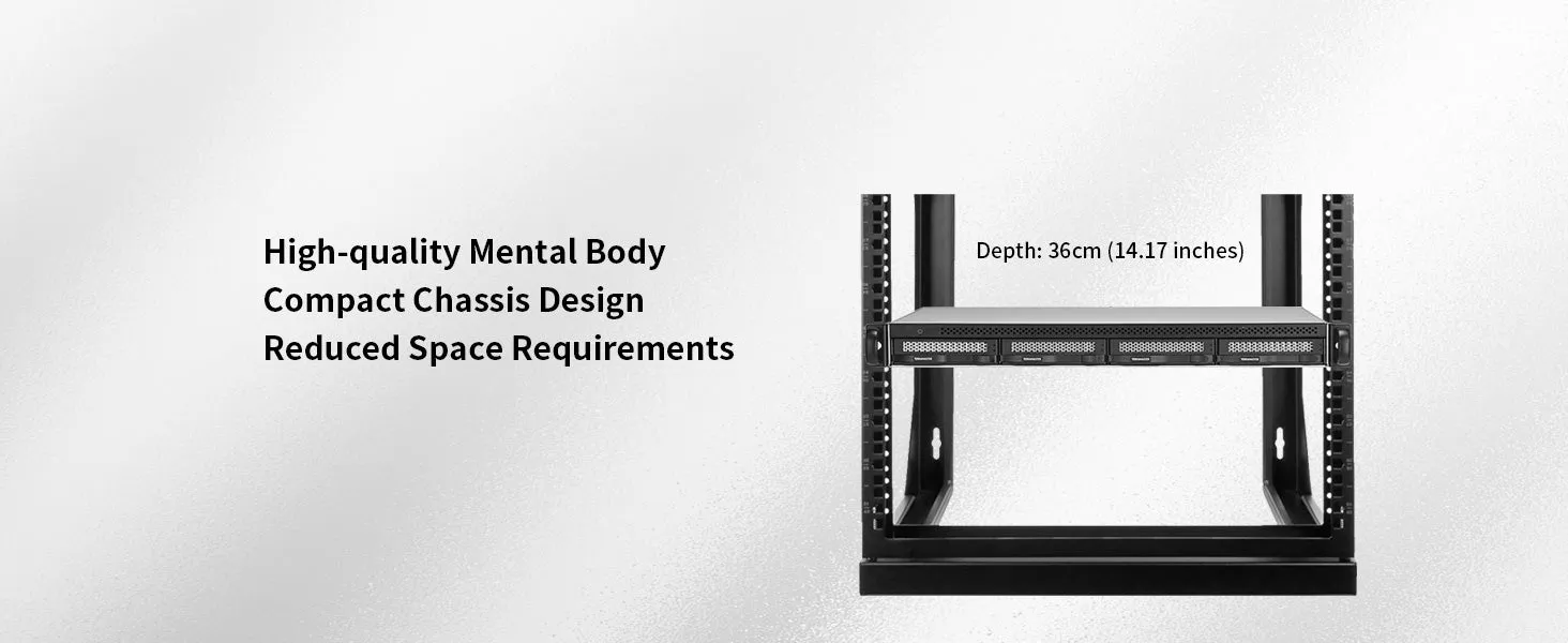 TerraMaster U4-423 4bay Short Depth Rackmount 2.GbE NAS Built for Home Multimedia and Backup Center