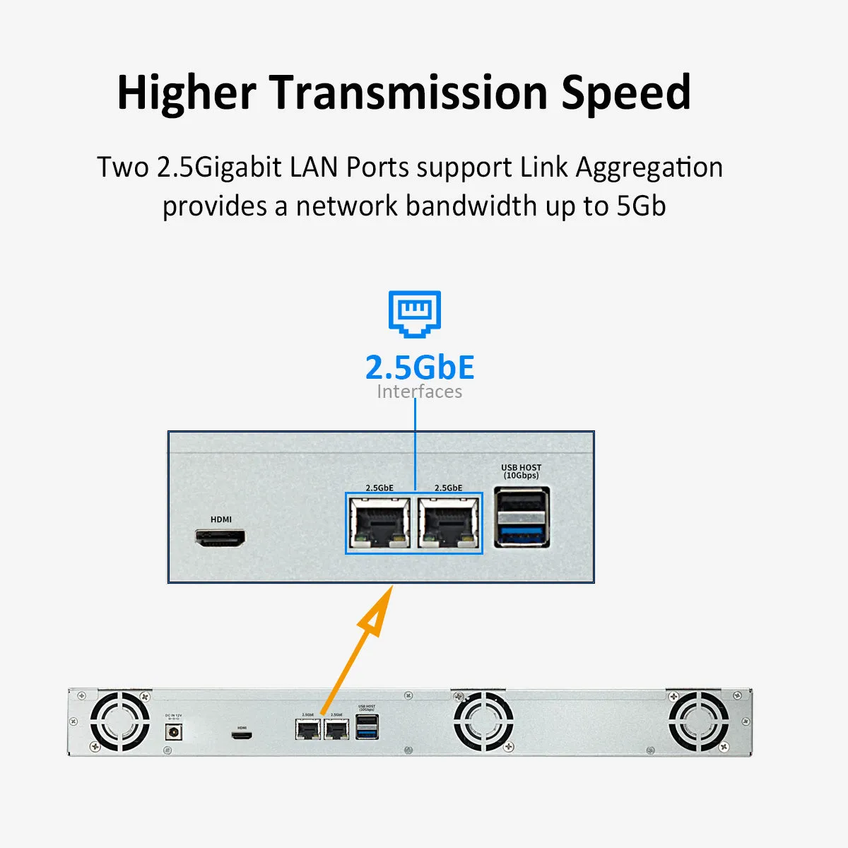 TerraMaster U4-423 4bay Short Depth Rackmount 2.GbE NAS Built for Home Multimedia and Backup Center