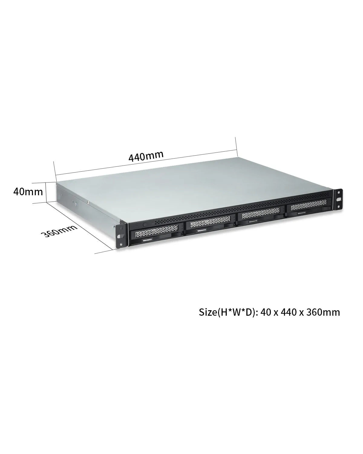 TerraMaster U4-423 4bay Short Depth Rackmount 2.GbE NAS Built for Home Multimedia and Backup Center