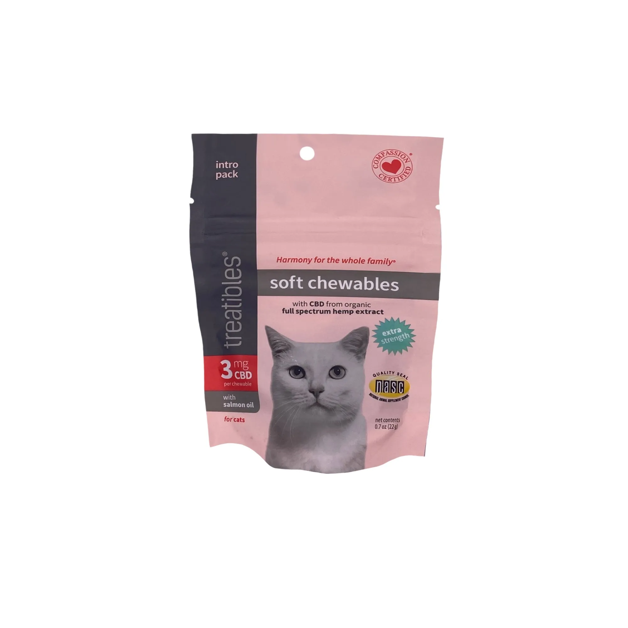 Treatibles FOR CATS: EXTRA STRENGTH CBD Soft Chewables 3mg