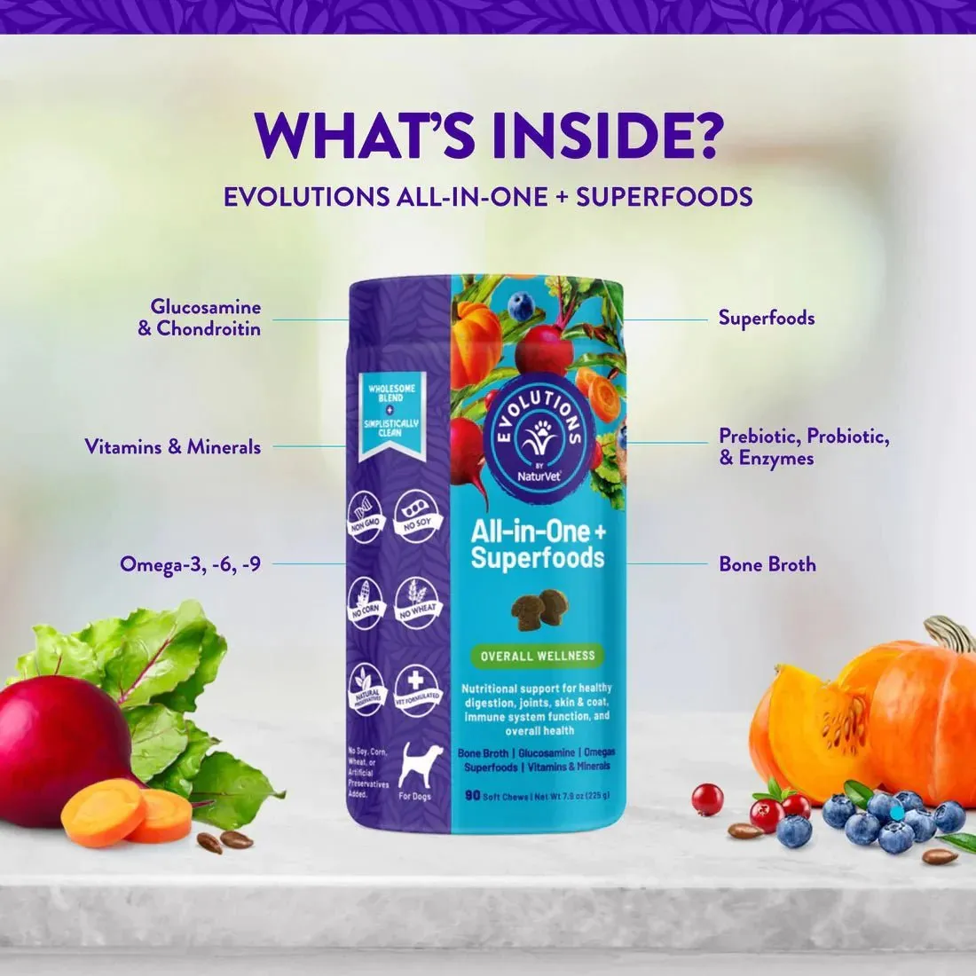 TRY & BUY:  NaturVet Evolutions All-in-One   Superfood Soft Chew Dog Supplement