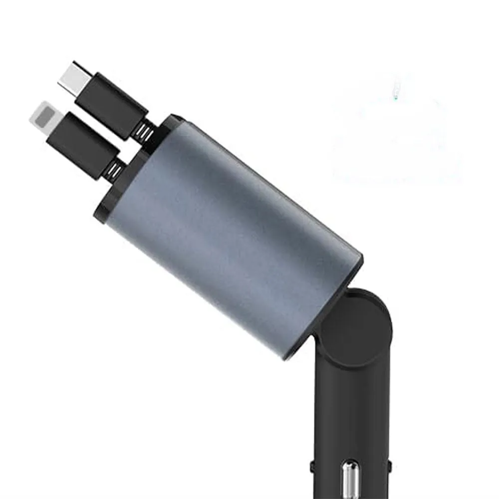 Ultimate 4 IN 1 Retraceable Car Charger - Cigarette Lighter