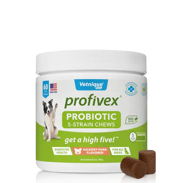 Vetnique Labs Profivex Probiotic 5-Strain Chews (Hickory Pork flavor)