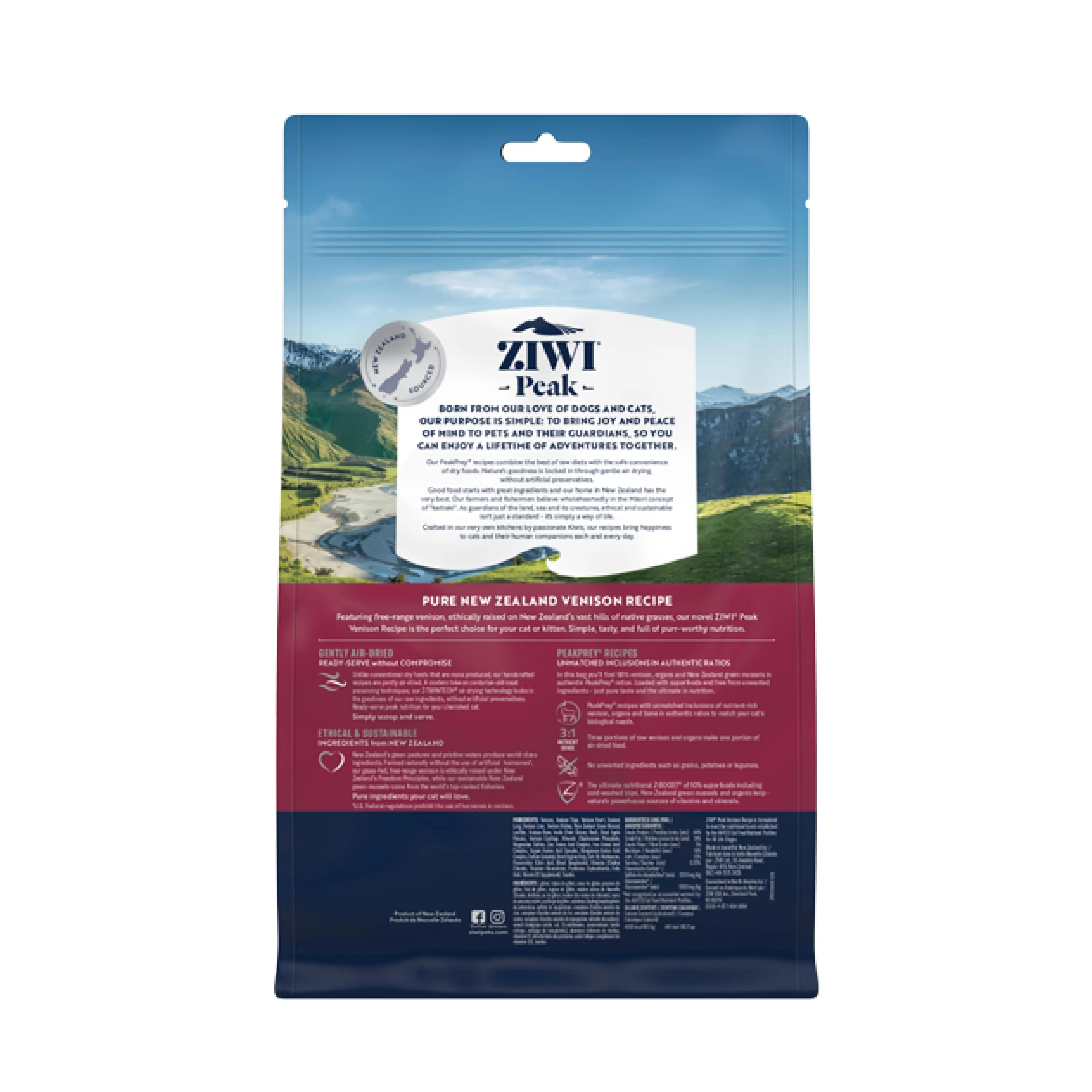 ZIWI Peak Air Dried Venison Recipe Cat Food 400g