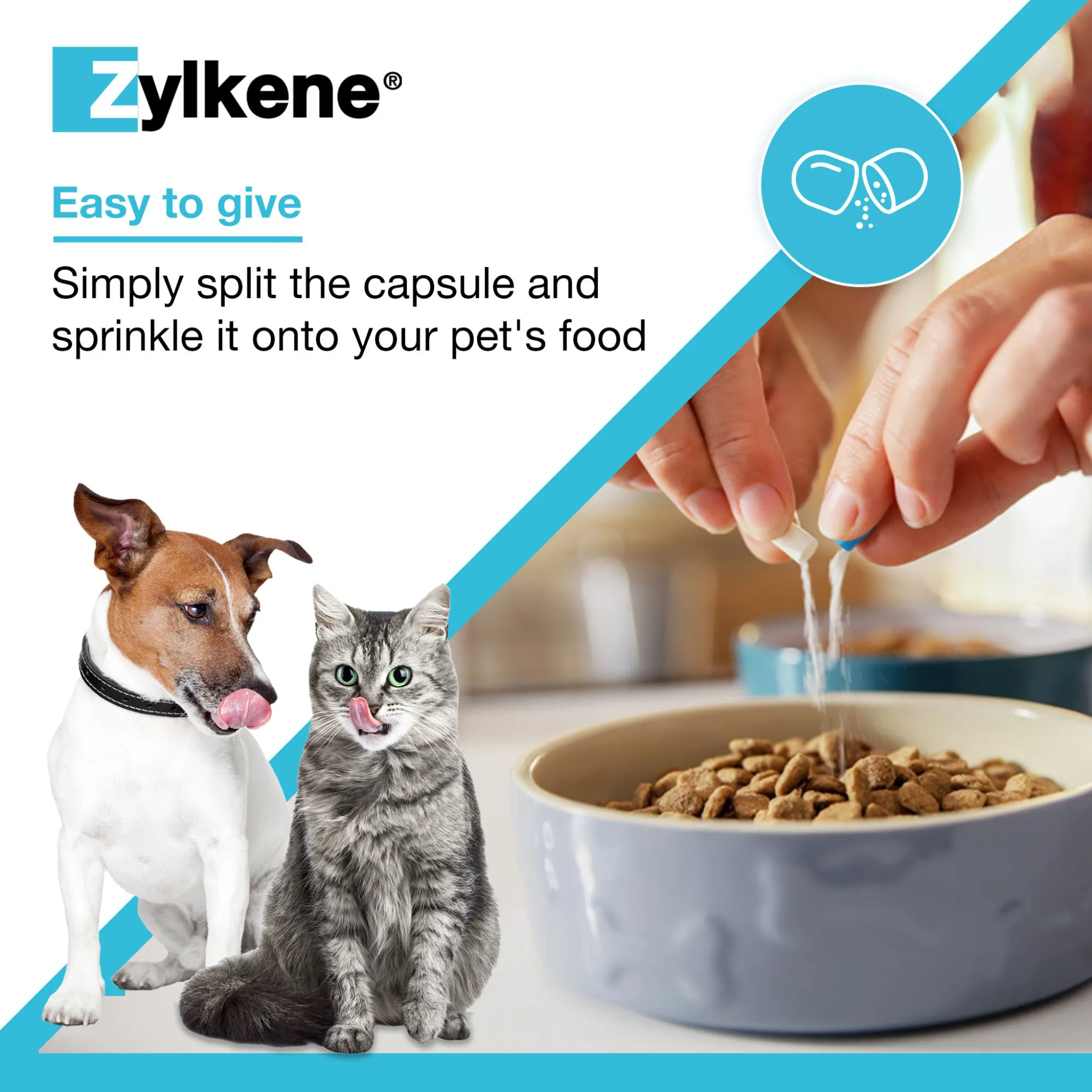 Zylkene Calming Supplement for Cats and Dogs Up to 10kg - 75mg